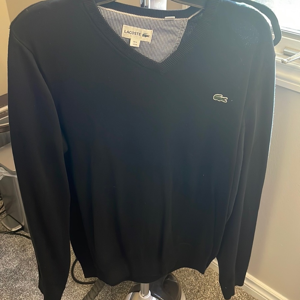 Lacoste Black Sweater Size medium